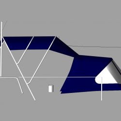 Dufour 38 redesigned Sprayhood recover, Bimini and connection panel_5