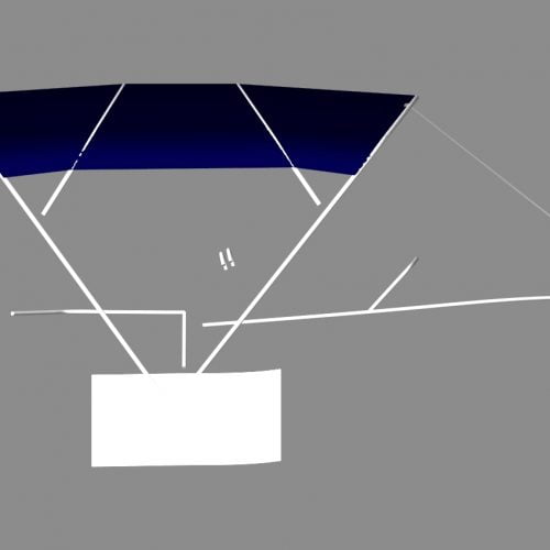 Fairline Squadron 52 Flybridge Bimini, 3D CAD Tecsew