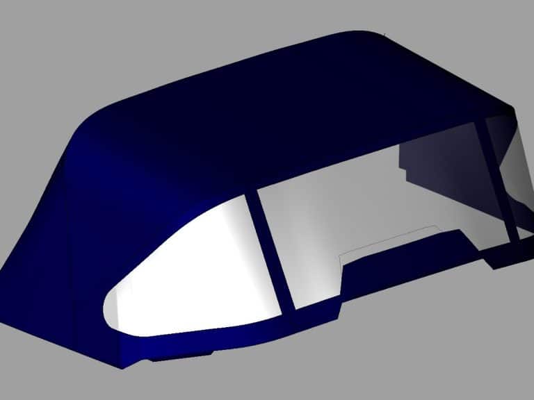 Grand Soleil 43 Sprayhood recover, 3D CAD