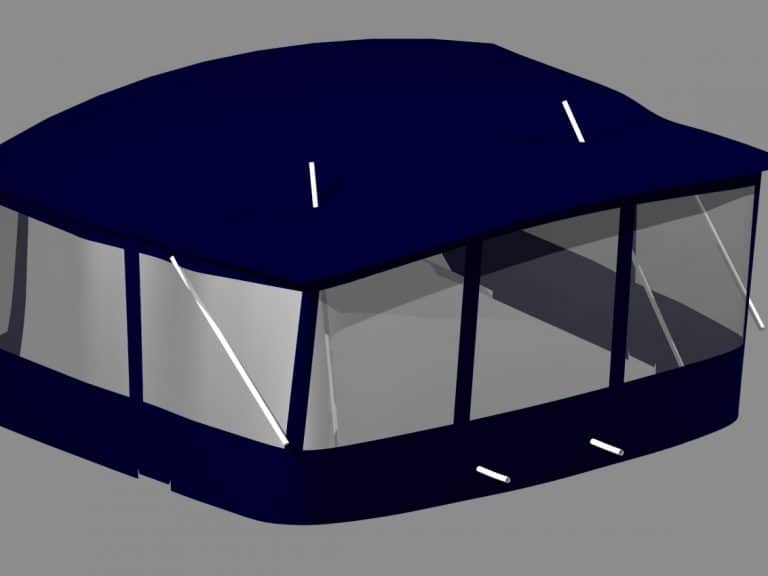 Jeanneau Sun Odyssey 43DS Conversion fitted to factory bimini, Panacea_8