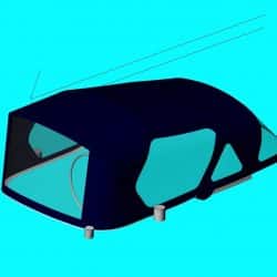 Moody 40 Sprayhood and Cockpit Enclosure fitted with slide track, ZAC_2