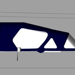 Moody 40 Sprayhood and Cockpit Enclosure fitted with slide track, ZAC_7