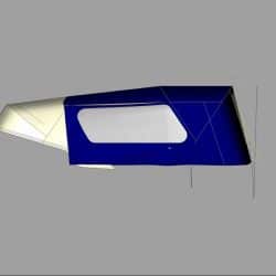 Moody 45 Classic Cockpit Enclosure fitted to factory Sprayhood_2