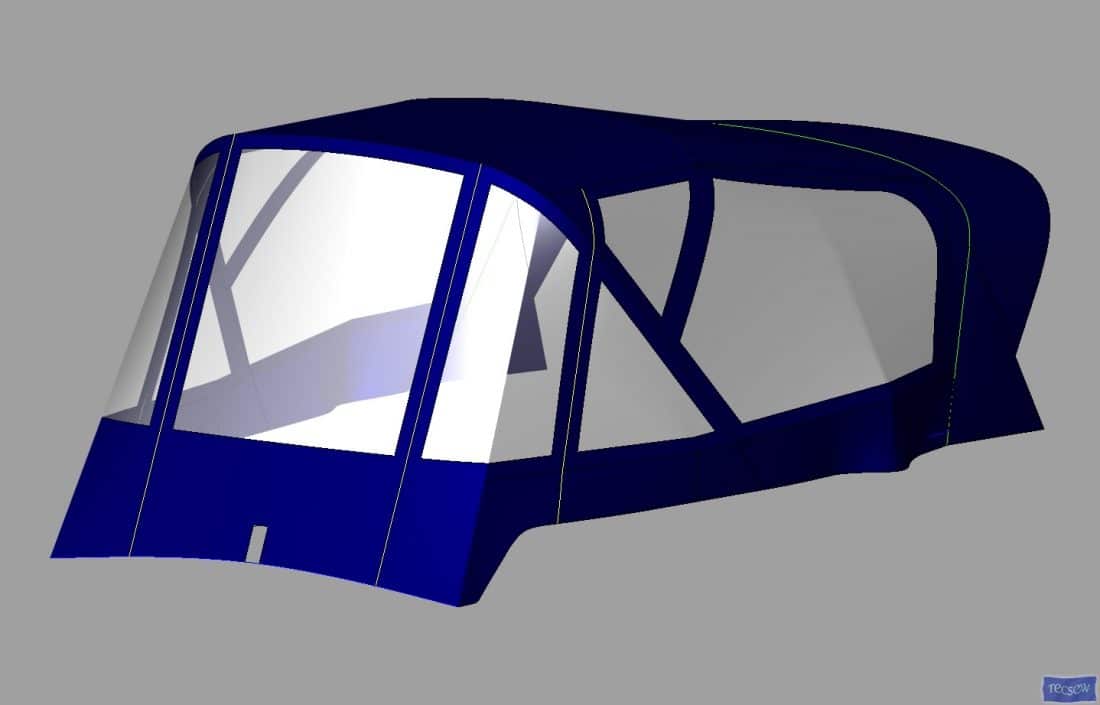 Sadler 34 Cockpit Enclosure fitted to CJ Sprayhood, Bucks Eagle_2