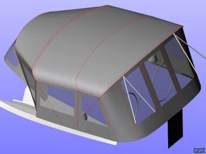 Elan 434 Bimini Conversion with Tecsew Bimini and Sprayhood_10