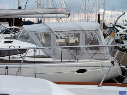 Elan 434 Bimini Conversion with Tecsew Bimini and Sprayhood_4
