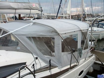 Elan 434 Bimini Conversion with Tecsew Bimini and Sprayhood_5