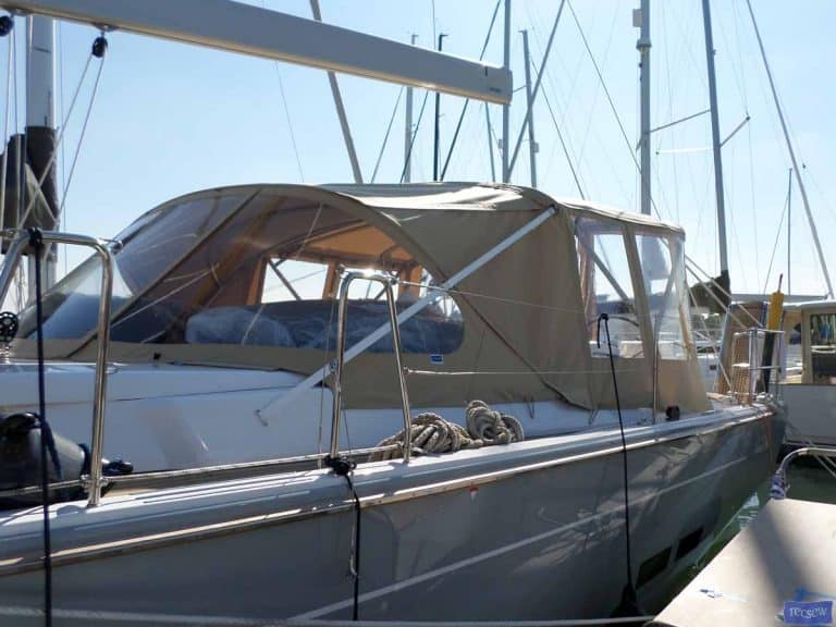 Hanse 575 Bimini Conversion to narrow standard Bimini_5