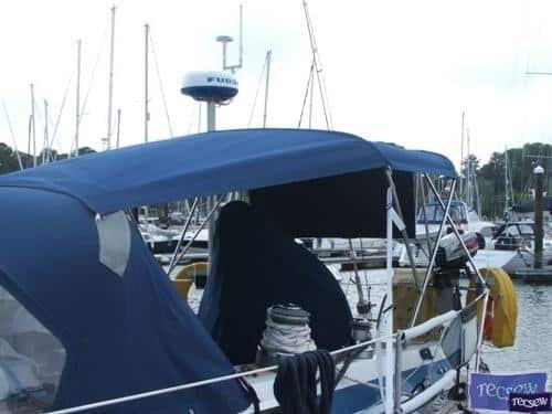 Grand Soleil 45 bimini and zip attached infill panel_4