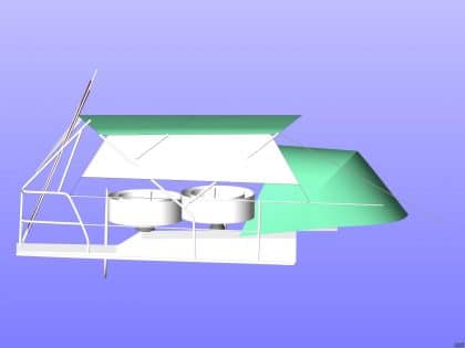 Hanse 385 Bimini with Optional Side Shade Panels_3