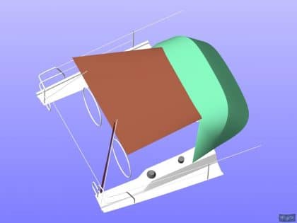 Hanse 385 Pole Bimini fitted to Covercraft Sprayhood_4