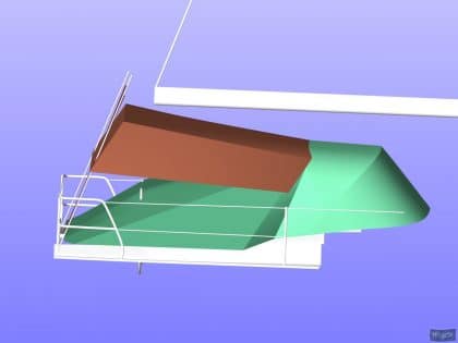 Hanse 385 Pole Bimini shown with optional side panels_6