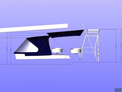 Approximate height from cockpit floor