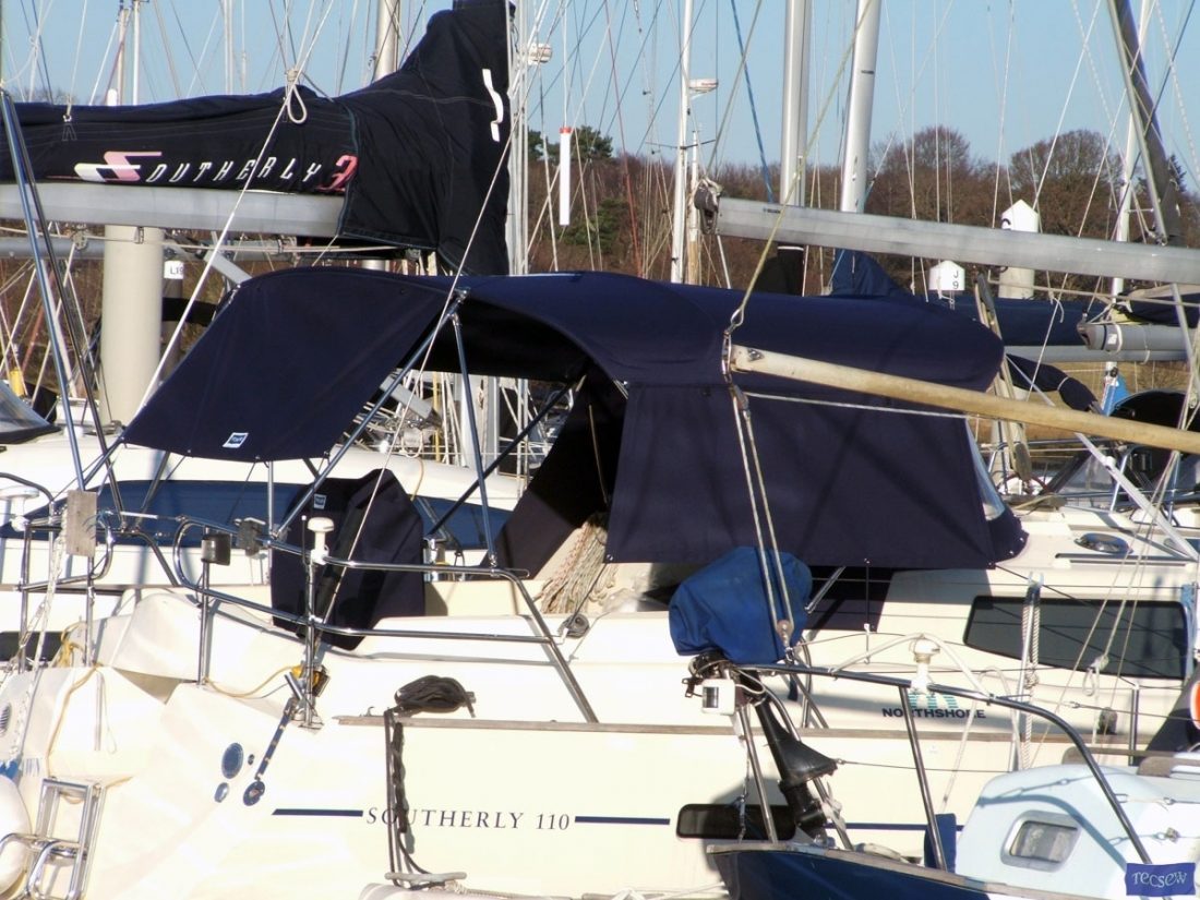 Southerly 110 Bimini with Optional Side Shade Panels_2