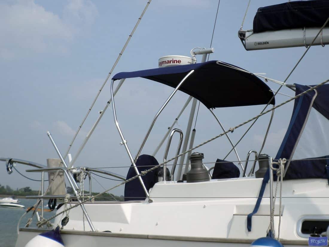 Southerly 42rst Helm Bimini utilising existing Cockpit Enclosure frame, boat 36 onwards_1