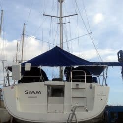 Beneteau Oceanis 40 under boom Pole Tent_1