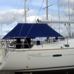 Beneteau Oceanis 40 under boom Pole Tent_2