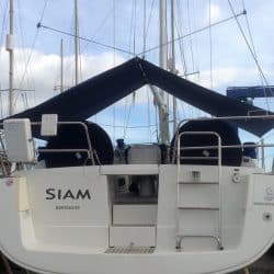 Beneteau Oceanis 40 under boom Pole Tent_4