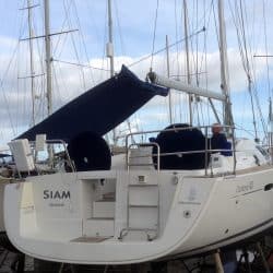 Beneteau Oceanis 40 under boom Pole Tent_6