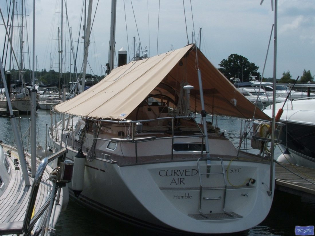 Najad 380 Boom Tent with roll up doors, custom designed_2