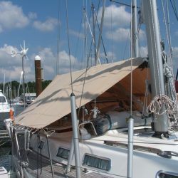 Najad 380 Boom Tent with roll up doors, custom designed_4