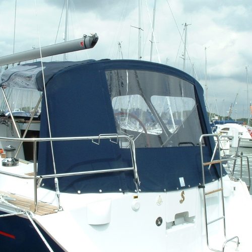 Oceanis 393 Cockpit Enclosure, with zip out sides Tecsew