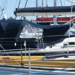 Dehler 36sq Cockpit Enclosure fitted to exisiting Sprayhood_2
