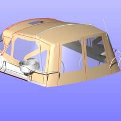 Dufour 450 Cockpit Enclosure fitted to factory supplied Sprayhood_7