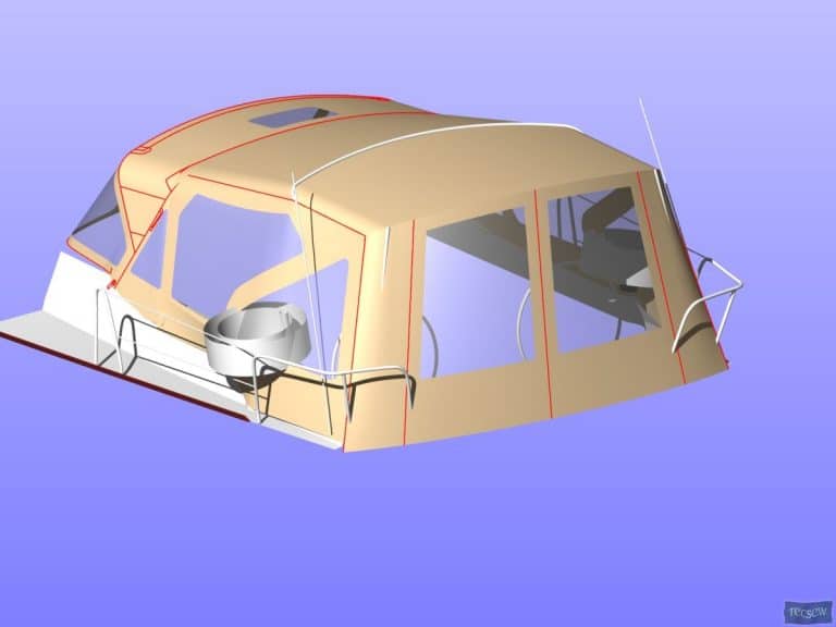 Dufour 450 Cockpit Enclosure fitted to factory supplied Sprayhood_7