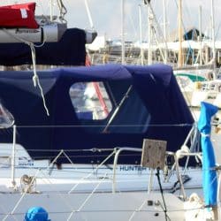 Hunter Channel 31 Cockpit Enclosure fitted to one off Sprayhood_1