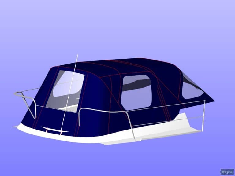 Hunter Channel 31 Cockpit Enclosure fitted to one off Sprayhood_6