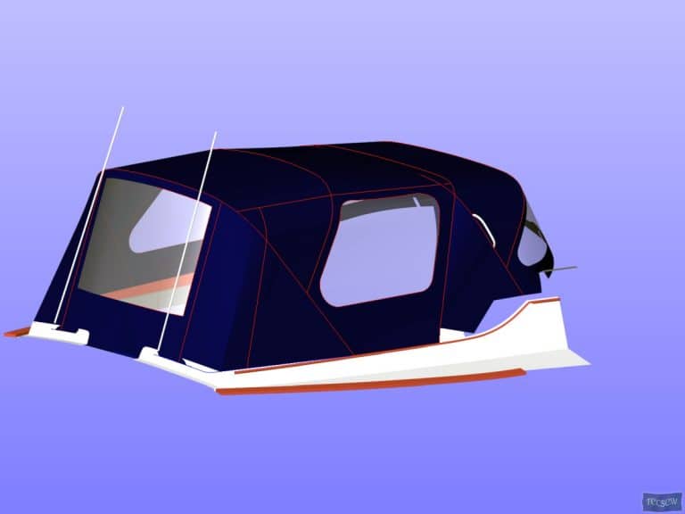Island Packet 380 Cockpit Enclosure fitted to Tecsew recover of CJ original Sprayhood_6
