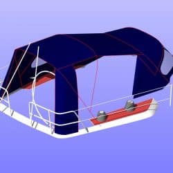 Maxi 1050 Cockpit Enclosure fitted to Tecsew recover for factory fit Sprayhood_11