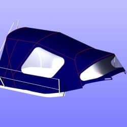 Maxi 1050 Cockpit Enclosure fitted to Tecsew recover for factory fit Sprayhood_8