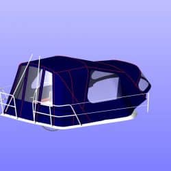 Maxi 1050 Cockpit Enclosure fitted to Tecsew recover for factory fit Sprayhood_9