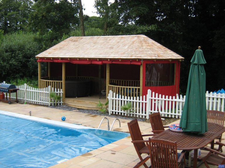 Garden swimming pool gazebo awnings