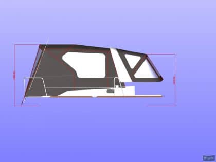 Beneteau Oceanis 35 Sprayhood, approximate height from cockpit floor