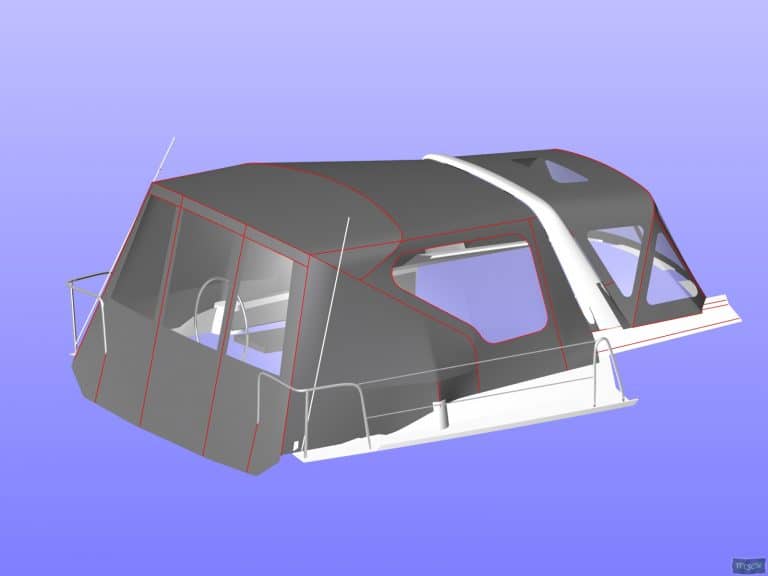Beneteau Oceanis 38.1 Sprayhood shown with optional Cockpit Enclosure_5