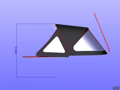 Approximate height from cockpit floor