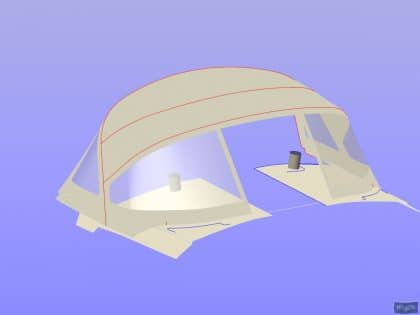 Optional zipped roll up front window