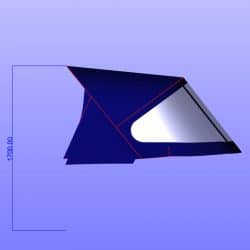 Approximate height from cockpit floor