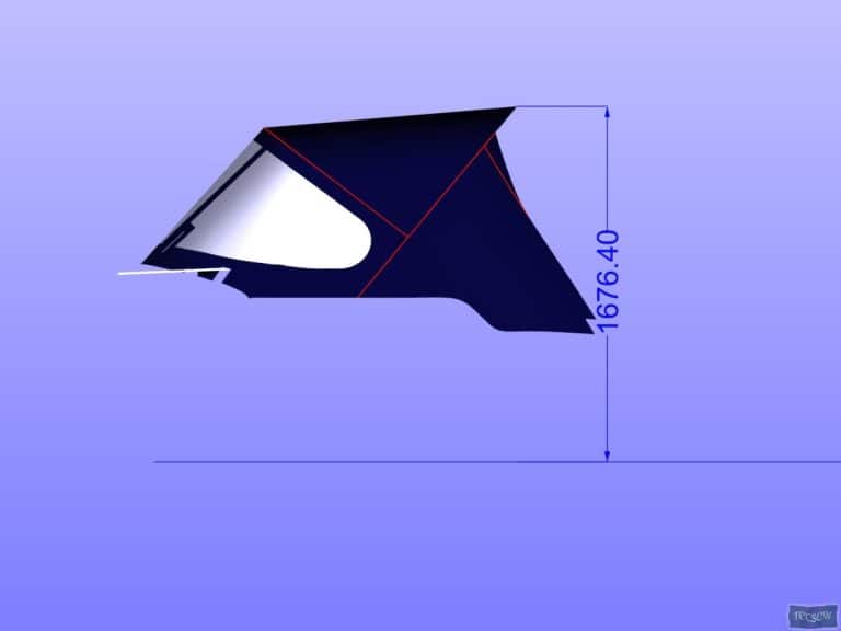 Approximate height from cockpit floor