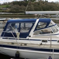 Malo 46 Sprayhood recover shown with Cockpit Enclosure recover_3
