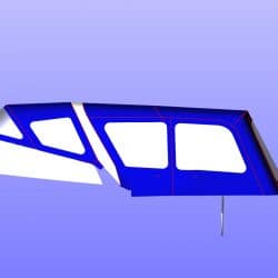 Malo 46 Sprayhood recover shown with Cockpit Enclosure recover_7