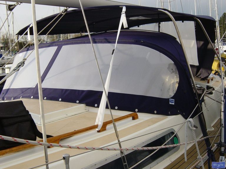 Moody 36cc pre 1979 Sprayhood, Justine Gabrielle_2