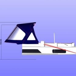 Approximate height from cockpit floor