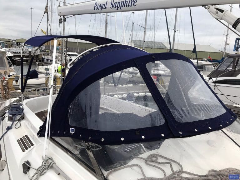 Moody 49 Sprayhood recover_1