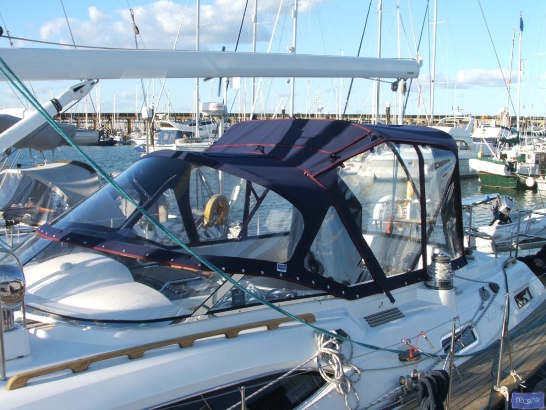 Moody 49 Sprayhood recover, revamped design_2