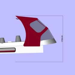 Approximate height from cockpit floor