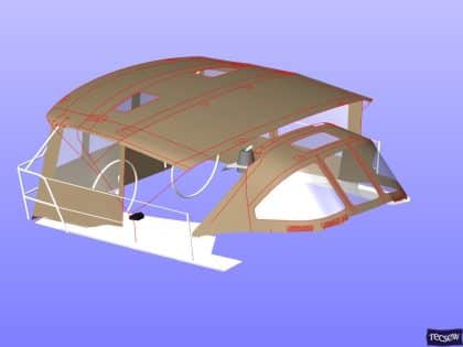 Jeanneau Sun Odyssey 349 Bimini Conversion fitted to factory fit Sprayhood and Bimini